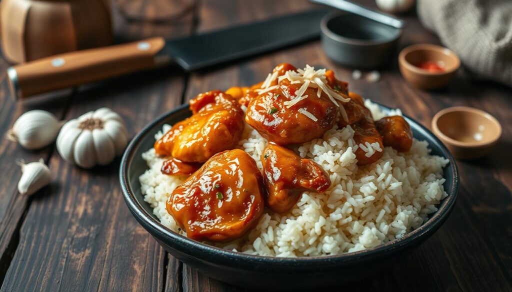 Honey Garlic Chicken And Rice Honey Garlic Chicken And Rice