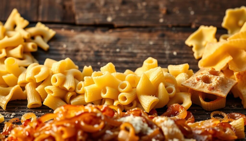 Pasta shapes for French onion pasta bake Pasta shapes for French onion pasta bake