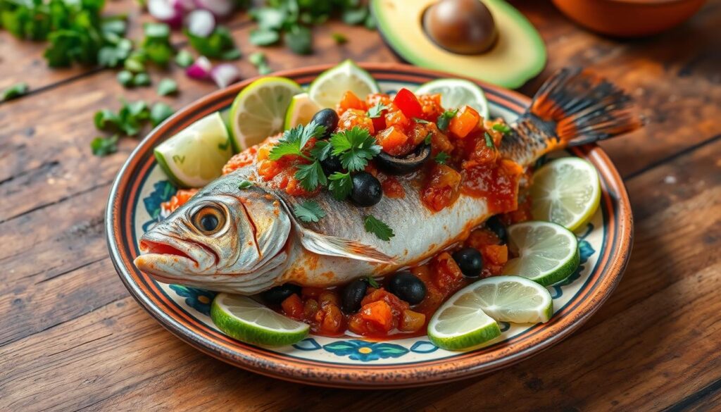 Pescado a la Veracruzana Traditional Mexican Fish Dish Pescado a la Veracruzana Traditional Mexican Fish Dish