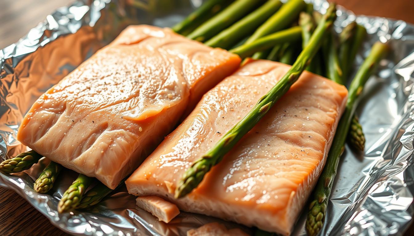 Salmon and asparagus
