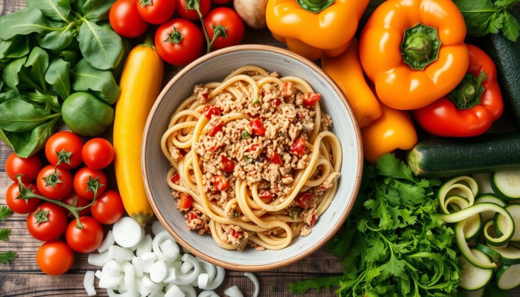 Vegetable Add-ins for Ground Turkey Pasta Vegetable Add-ins for Ground Turkey Pasta